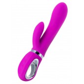 Лиловый вибратор с клиторальным стимулятором JOS JOLY - 19,6 см. - JOS