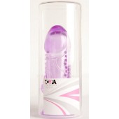 Фиолетовая гелевая насадка с шипами - 13 см. - Toyfa Basic - в Балашихе купить с доставкой