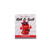 Стимулирующий презерватив-насадка Roll   Ball Strawberry - Sitabella - купить с доставкой в Балашихе