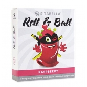 Стимулирующий презерватив-насадка Roll   Ball Raspberry - Sitabella - купить с доставкой в Балашихе
