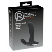 Черный вибромассажер простаты с функцией римминга Plug with Perineum Stimulator - 16,6 см. - Orion - в Балашихе купить с доставкой