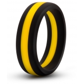 Черно-желтое силиконовое эрекционное кольцо Silicone Go Pro Cock Ring - Blush Novelties - в Балашихе купить с доставкой