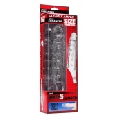Прозразная закрытая насадка на пенис с поддержкой мошонки Clearly Ample Penis Enhancer - 22 см. - XR Brands - в Балашихе купить с доставкой