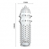 Закрытая прозрачная насадка Crystal sleeve - 14,2 см. - Erowoman-Eroman - в Балашихе купить с доставкой