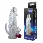 Закрытая прозрачная вибронасадка на пенис Crystal Sleeve Vibe - Erowoman-Eroman - в Балашихе купить с доставкой