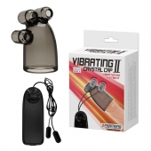 Дымчатая насадка-мастурбатор с вибрацией Vibrating Crystal Cap II - Baile - в Балашихе купить с доставкой