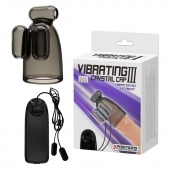 Дымчатая насадка-мастурбатор с вибрацией Vibrating Crystal Cap III - Baile - в Балашихе купить с доставкой
