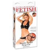 Черный податливый страпон Posable Partner Strap-On - 17,8 см. - Pipedream - купить с доставкой в Балашихе