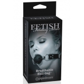 Черный кляп с дырочками Breathable Ball Gag - Pipedream - купить с доставкой в Балашихе