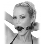 Черный кляп с дырочками Breathable Ball Gag - Pipedream - купить с доставкой в Балашихе