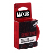 Ультратонкие презервативы в железном кейсе MAXUS Sensitive - 3 шт. - Maxus - купить с доставкой в Балашихе