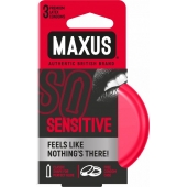 Ультратонкие презервативы в железном кейсе MAXUS Sensitive - 3 шт. - Maxus - купить с доставкой в Балашихе
