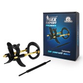 Черно-золотистый экстендер для пениса Sex Expert - Sex Expert - в Балашихе купить с доставкой