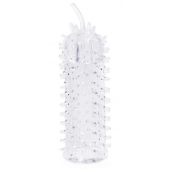 Закрытая рельефная насадка Crystal sleeve с усиками - 12 см. - Erowoman-Eroman - в Балашихе купить с доставкой