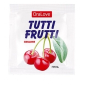 Пробник гель-смазки Tutti-frutti с вишнёвым вкусом - 4 гр. - Биоритм - купить с доставкой в Балашихе