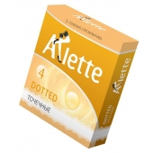 Презервативы Arlette Dotted с точечной текстурой - 3 шт. - Arlette - купить с доставкой в Балашихе