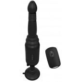 Черный вибромассажер с функцией поступательных движений Ass Thruster - Pipedream - купить с доставкой в Балашихе