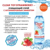 Очищающий спрей для игрушек CLEAR TOY Strawberry - 100 мл. - Биоритм - купить с доставкой в Балашихе