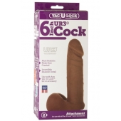 Насадка-мулат для трусиков Vac-U-Lock 6  ULTRASKYN Cock - 17,3 см. - Doc Johnson - купить с доставкой в Балашихе