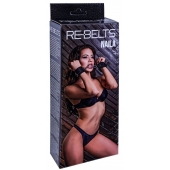 Черные кожаные наручники Naila - Rebelts - купить с доставкой в Балашихе