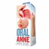 Телесный мастурбатор-ротик с язычком Oral Anne - Blush Novelties - в Балашихе купить с доставкой