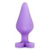Фиолетовая анальная пробка Naughty Candy Heart Do Me Now - 8,9 см. - Blush Novelties - купить с доставкой в Балашихе