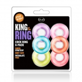 Набор из 6 эрекционных колец King of the Ring - Blush Novelties - в Балашихе купить с доставкой