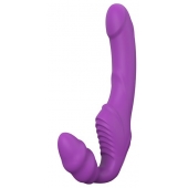 Фиолетовый безремневой вибрострапон DOUBLE DIPPER - Dream Toys - купить с доставкой в Балашихе