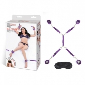 Фиолетовый набор фиксаций на кровати Classic Bedspreader - Lux Fetish - купить с доставкой в Балашихе