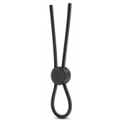 Черное силиконовое лассо на пенис SILICONE LOOP COCK RING - Blush Novelties - в Балашихе купить с доставкой
