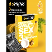Презервативы для орального секса DOMINO Sweet Sex с ароматом тропических фруктов - 3 шт. - Domino - купить с доставкой в Балашихе