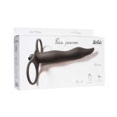 Черная вибронасадка для двойного проникновения Flirtini - 15,9 см. - Lola Games - купить с доставкой в Балашихе