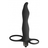 Черная вибронасадка для двойного проникновения Flirtini - 15,9 см. - Lola Games - купить с доставкой в Балашихе