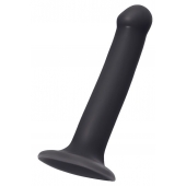 Черный фаллос на присоске Silicone Bendable Dildo M - 18 см. - Strap-on-me - купить с доставкой в Балашихе