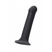 Черный фаллос на присоске Silicone Bendable Dildo L - 19 см. - Strap-on-me - купить с доставкой в Балашихе