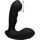 Черный стимулятор простаты Alpha-Pro 7X P-Milker Silicone Prostate Stimulator with Milking Bead - XR Brands - в Балашихе купить с доставкой