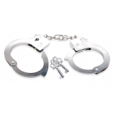 Металлические наручники Beginner s Metal Cuffs - Pipedream - купить с доставкой в Балашихе