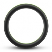 Черно-зеленое эрекционное кольцо Silicone Go Pro Cock Ring - Blush Novelties - в Балашихе купить с доставкой
