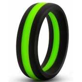 Черно-зеленое эрекционное кольцо Silicone Go Pro Cock Ring - Blush Novelties - в Балашихе купить с доставкой