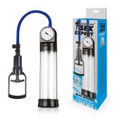 Прозрачная вакуумная помпа Sex Expert с манометром - Sex Expert - в Балашихе купить с доставкой