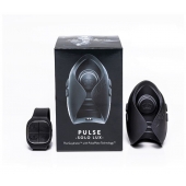 Темно-серый инновационный мужской осциллятор PULSE SOLO LUX с пультом ДУ - Hot Octopuss - в Балашихе купить с доставкой