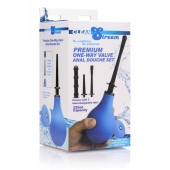 Анальный душ с 3 насадками Premium One-way Valve Anal Douche Set - XR Brands - купить с доставкой в Балашихе