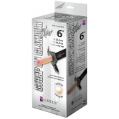 Пояс-трусики с насадкой Glamour Silver - 15,5 см. - LOVETOY (А-Полимер) - купить с доставкой в Балашихе