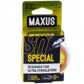 Презервативы с точками и рёбрами в пластиковом кейсе MAXUS Special - 3 шт. - Maxus - купить с доставкой в Балашихе