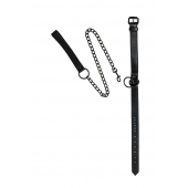 Черный ошейник Sin с поводком - Lola Games - купить с доставкой в Балашихе