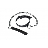 Черный ошейник Sin с поводком - Lola Games - купить с доставкой в Балашихе