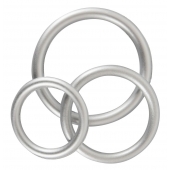 Набор из 3 эрекционных колец под металл Metallic Silicone Cock Ring Set - Orion - в Балашихе купить с доставкой