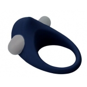 Гладкое синее эрекционное виброкольцо STIMU RING - Dream Toys - в Балашихе купить с доставкой