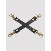 Черный фиксатор для манжет Bound to You Faux Leather Hogtie - Fifty Shades of Grey - купить с доставкой в Балашихе