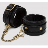 Черные оковы на ноги Bound to You Faux Leather Ankle Cuffs - Fifty Shades of Grey - купить с доставкой в Балашихе